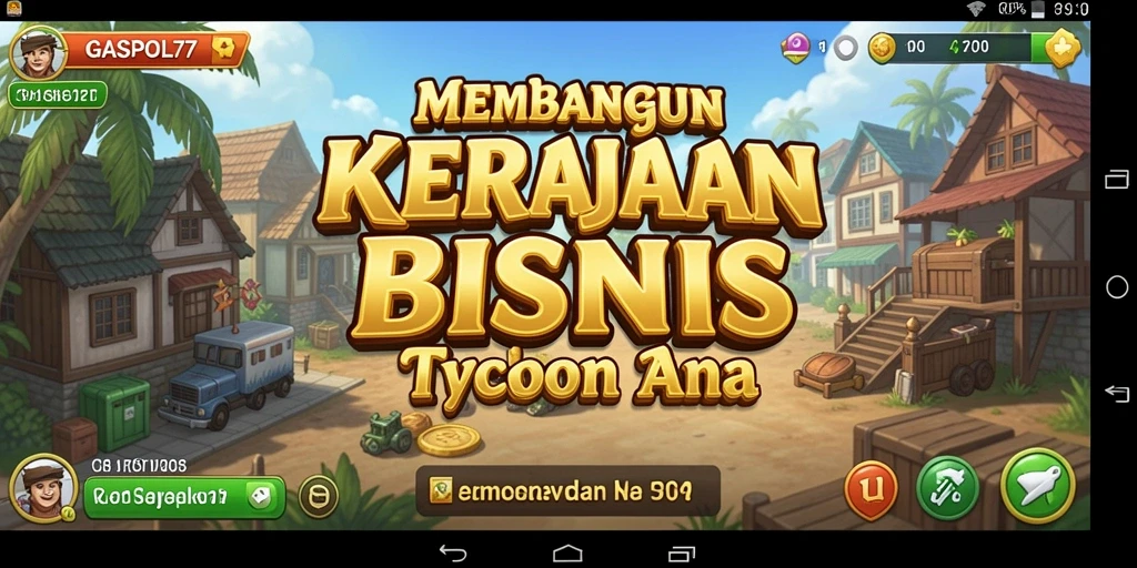 Tangkapan layar utama GASPOL77 menunjukkan gameplay seru saat membangun kerajaan bisnis.