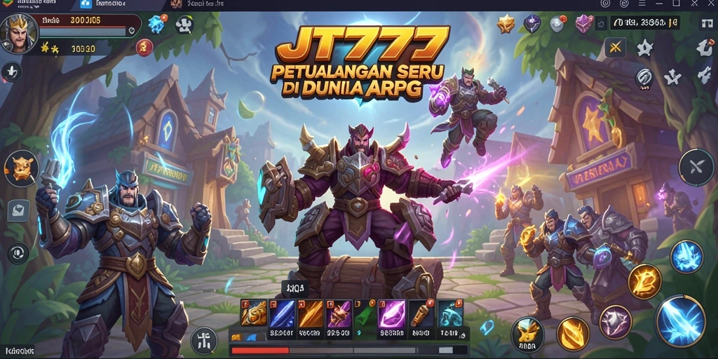 Tangkapan layar permainan JT777 menunjukkan aksi pertarungan seru di dunia ARPG.