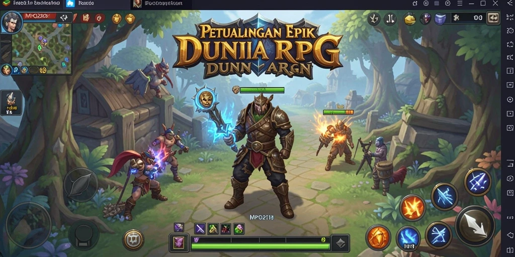 Gameplay MPO2121 menunjukkan aksi pertarungan yang mendebarkan dalam dunia RPG.