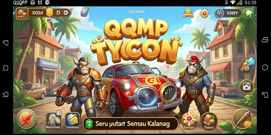 Screenshot utama QQRP menampilkan gameplay Tycoon yang menarik.