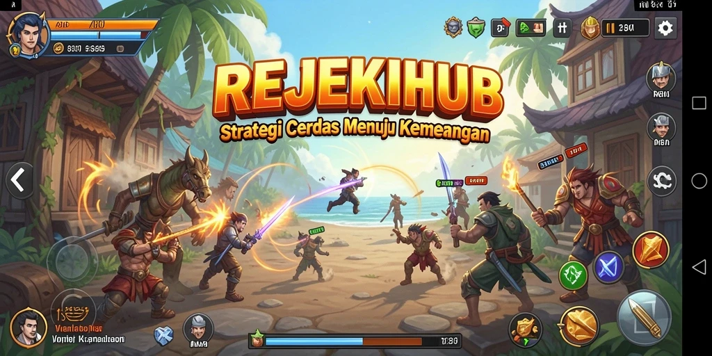 Tampilan gameplay strategis yang mendebarkan dalam REJEKIHUB.